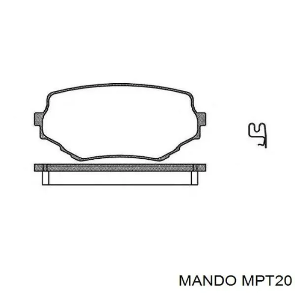 Pastillas de freno traseras MPT20 Mando
