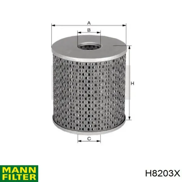 Filtro de aceite H8203X Mann-Filter