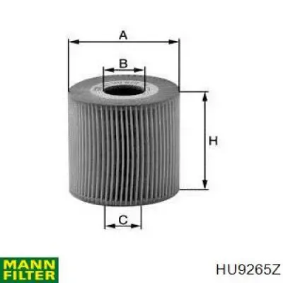 Filtro de aceite HU9265Z Mann-Filter