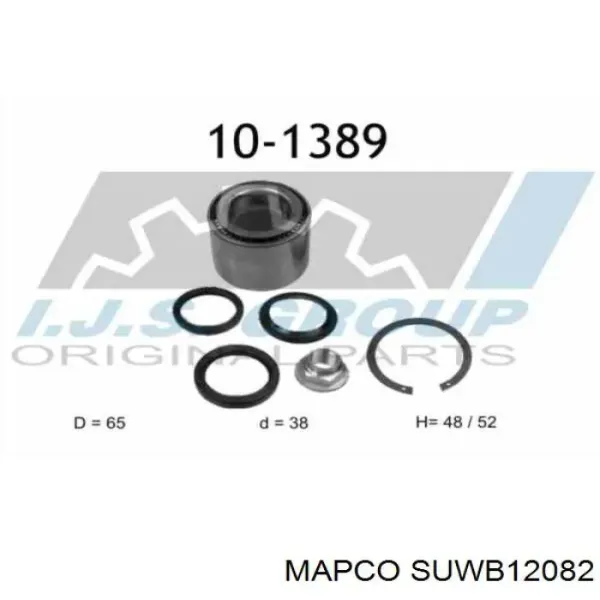 Cojinete de rueda trasero Subaru Impreza 2 GD, GG