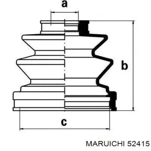 Fuelle de palier delantero exterior 52415 Maruichi-156
