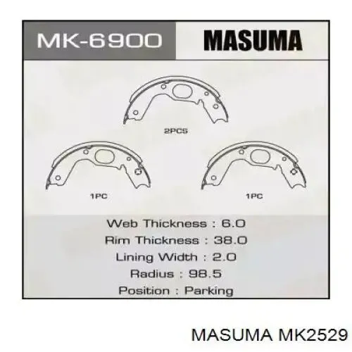 Zapatas de freno MK2529 Masuma