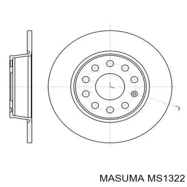 Pastillas de freno MS1322 Masuma