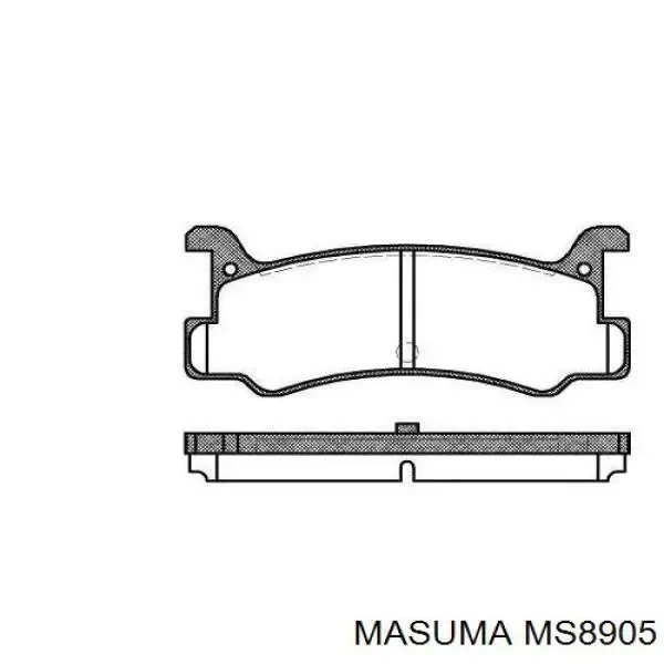 Pastillas de freno traseras MS8905 Masuma