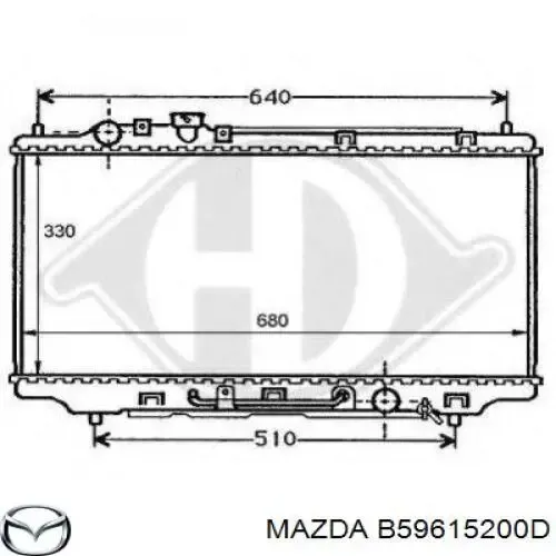 Radiador B59615200D Mazda