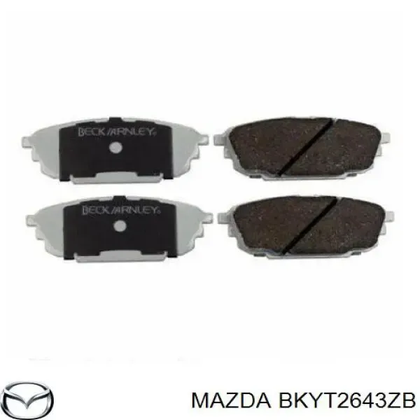 Pastillas de freno traseras BKYT2643ZB Mazda