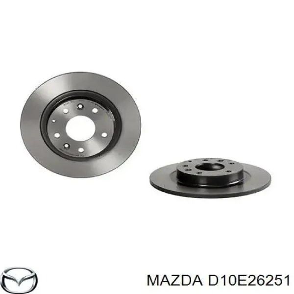 Disco de freno trasero D10E26251 Mazda