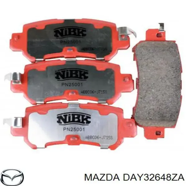 Pastillas de freno traseras DAY32648ZA Mazda