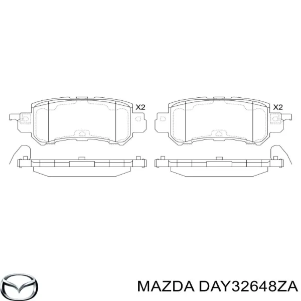 Juego de pastillas de freno Mazda DAY32648ZA