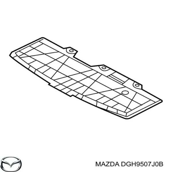 Moldura del parachoques delantero derecho DGH9507J0B Mazda