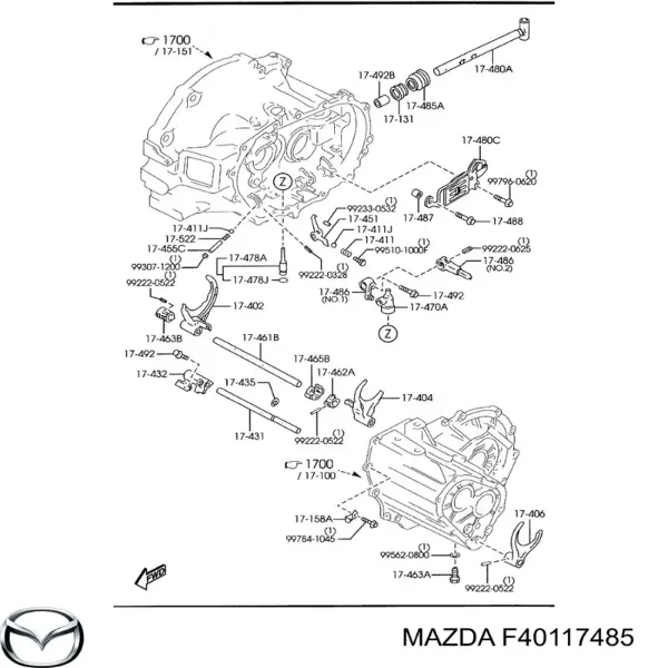 Fuella palanca de cambios Mazda 626 III