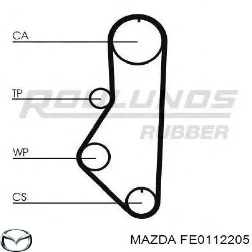 Correa distribución FE0112205 Mazda