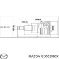 Semieje delantero izquierdo Mazda 6 GG
