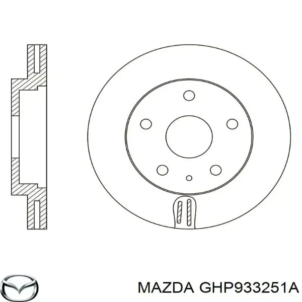 Freno de disco delantero Mazda CX-5 1 KE, GH