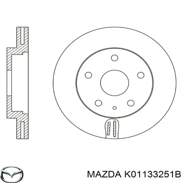 Freno de disco delantero Mazda CX-5 1 KE, GH