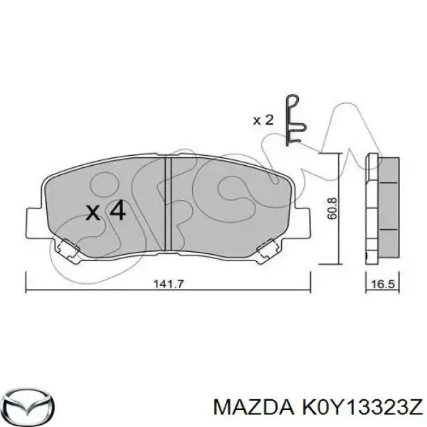 Pastillas de freno delanteras Mazda CX-5 1 KE, GH