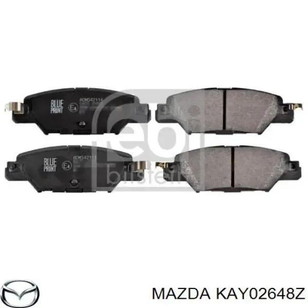 Pastillas de freno traseras KAY02648Z Mazda