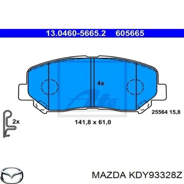 Pastillas de freno delanteras Mazda CX-5 1 KE, GH