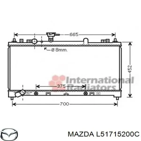 Radiador L51715200C Mazda