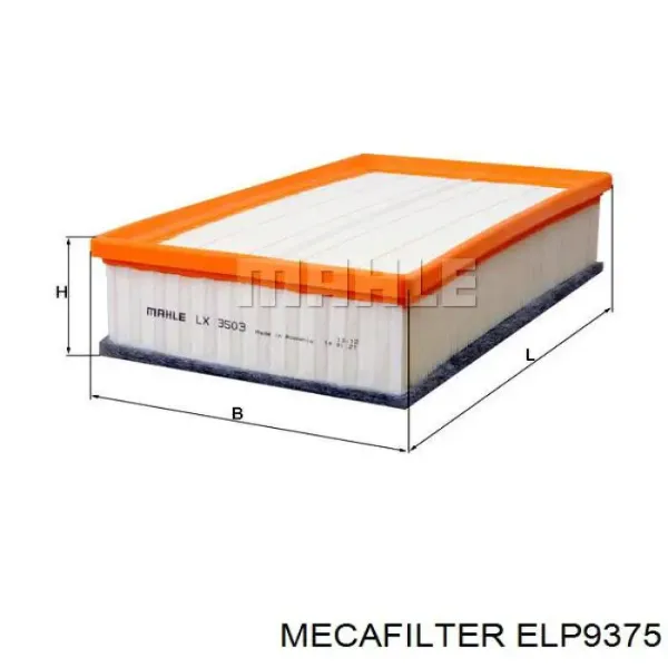 Filtro de aire ELP9375 Mecafilter