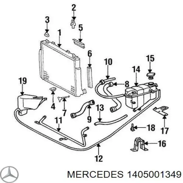 Vaso de expansión A1405001349 Mercedes