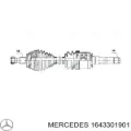 Semieje delantero derecho Mercedes ML/GLE W164