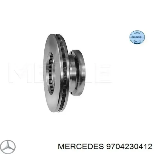 Disco de freno trasero 9704230412 Mercedes