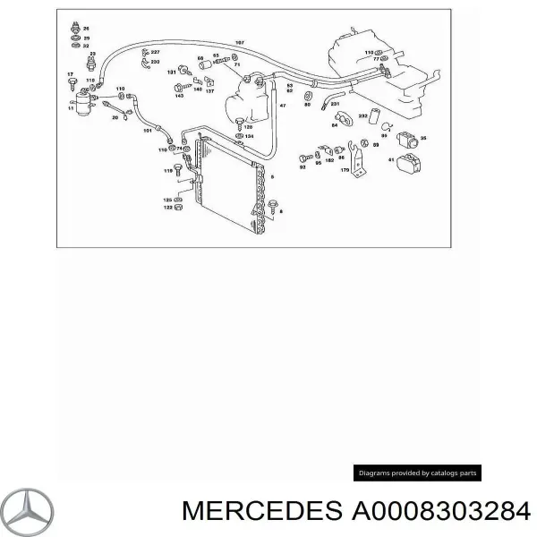Sensor de presion de aire acondicionado A0008303284 Mercedes