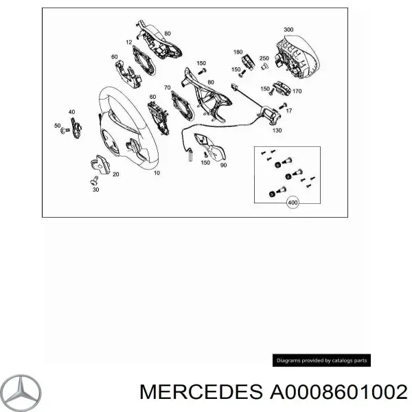 Airbag de volante A0008601002 Mercedes
