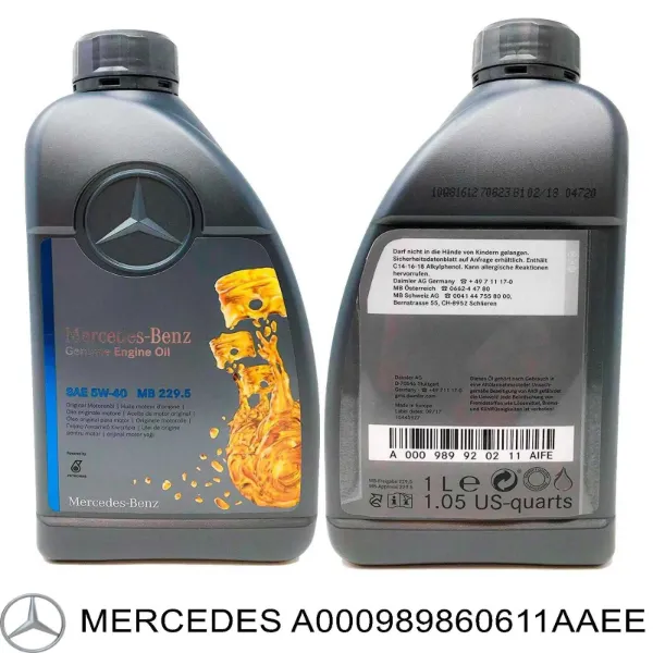 Aceite de motor A000989860611AAEE Mercedes