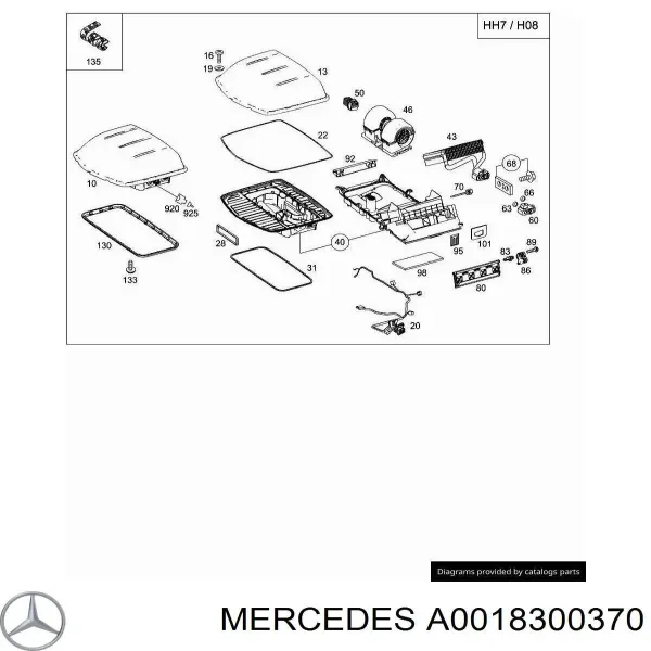 Condensador aire acondicionado A0018300370 Mercedes