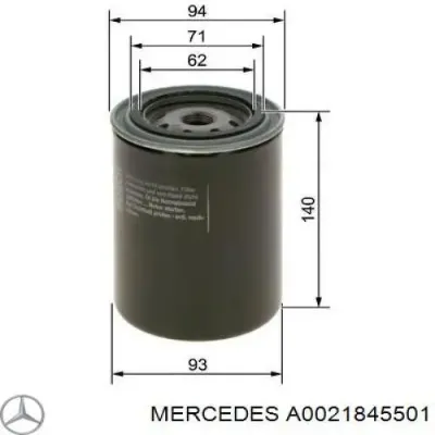 Filtro hidráulico MERCEDES A0021845501