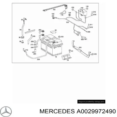 Abrazadera de plástico universal MERCEDES A0029972490