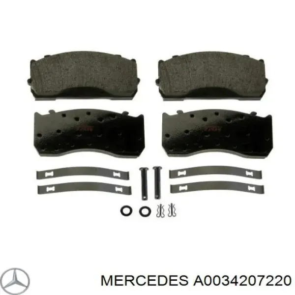 Pastillas de freno A0034207220 Mercedes
