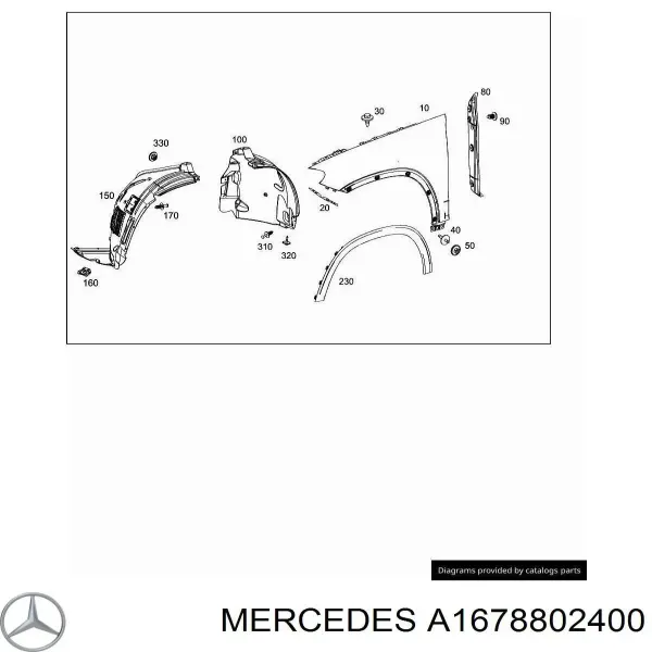 Aleta A1678802400 Mercedes