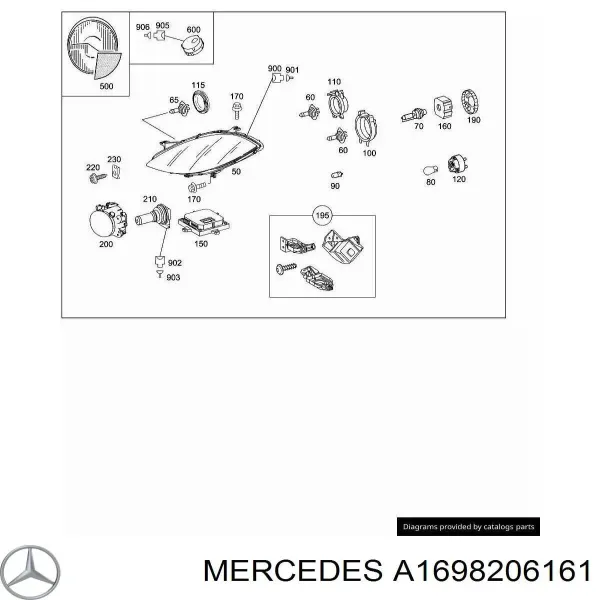 Faro izquierdo A1698206161 Mercedes