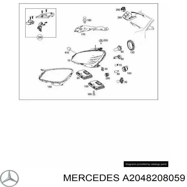 Faro izquierdo A2048208059 Mercedes