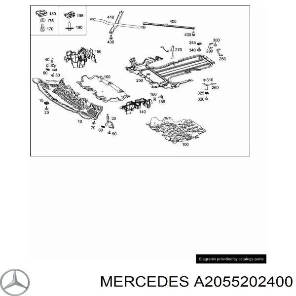 Protector para parachoques A2055202400 Mercedes