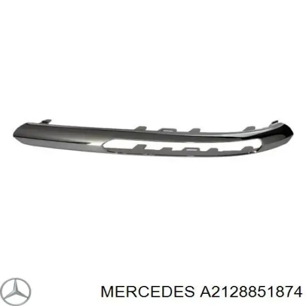 Moldura de puerta delantera derecha A2128851874 Mercedes