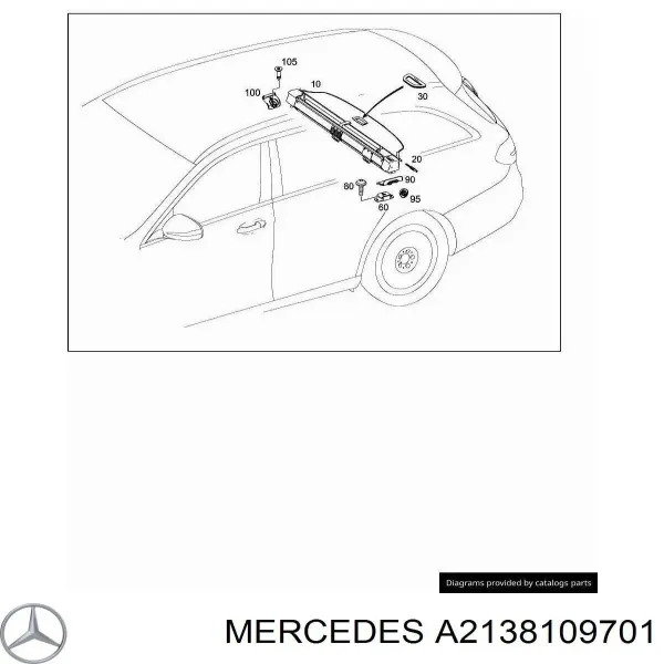 Cortina del compartimento de equipaje A2138109701 Mercedes