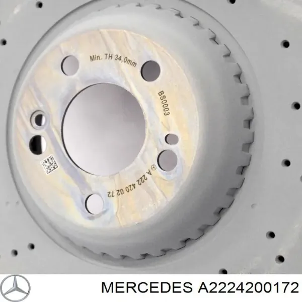 Disco de freno A2224200172 Mercedes