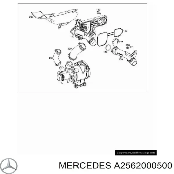 Bomba de agua A2562000500 Mercedes