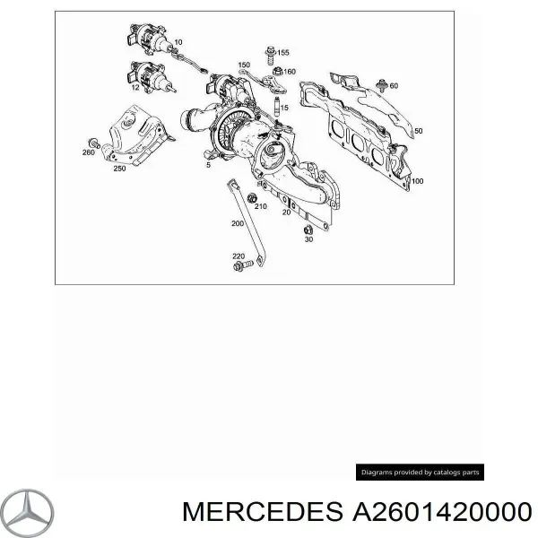 Junta colector escape A2601420000 Mercedes
