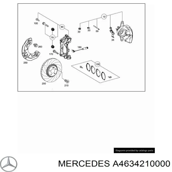 Disco de freno A4634210000 Mercedes