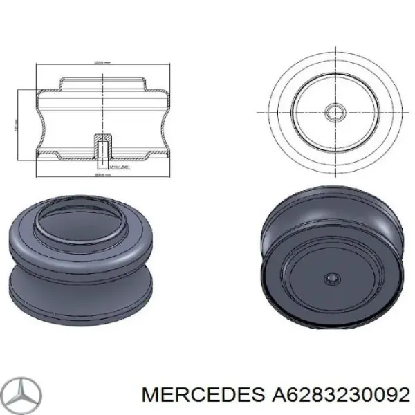 Bolsa de aire del eje delantero 946N Continental/Siemens