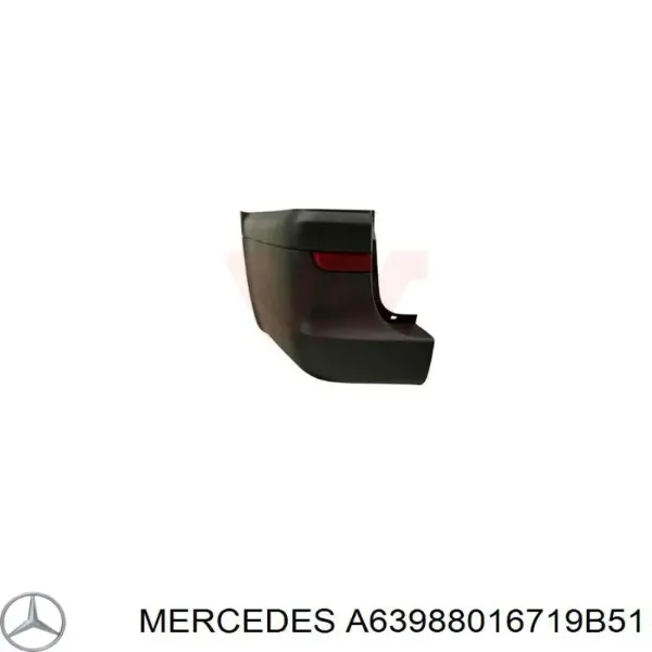Parachoques trasero, parte izquierda A63988016717G99 Mercedes
