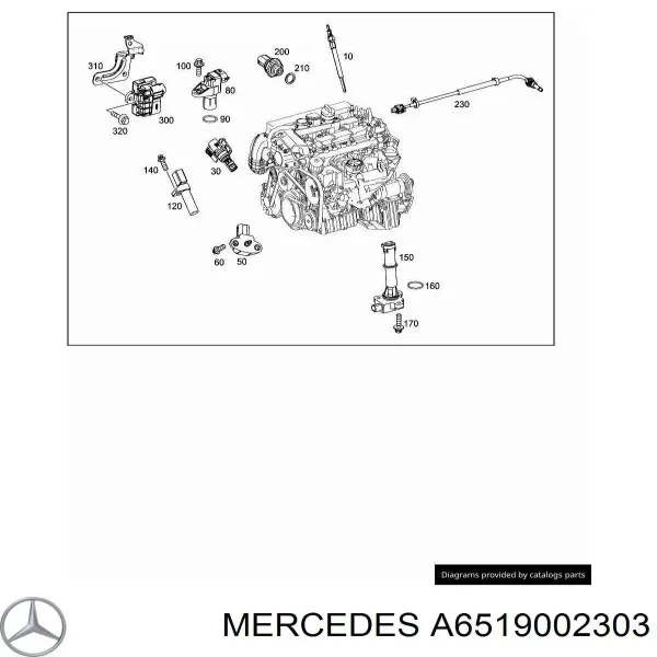 Relé de los calentadores A6519002303 Mercedes