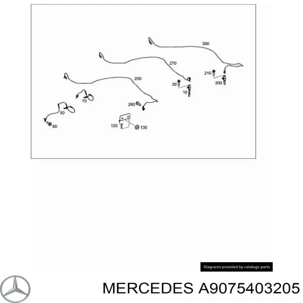 Cable del sensor ABS delantero A9075403205 Mercedes