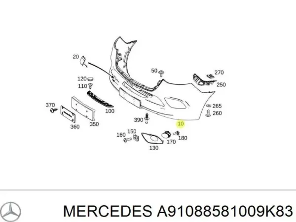 Paragolpes A91088581009K83 Mercedes