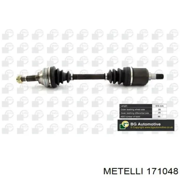 Semieje delantero TDB000360 Land Rover